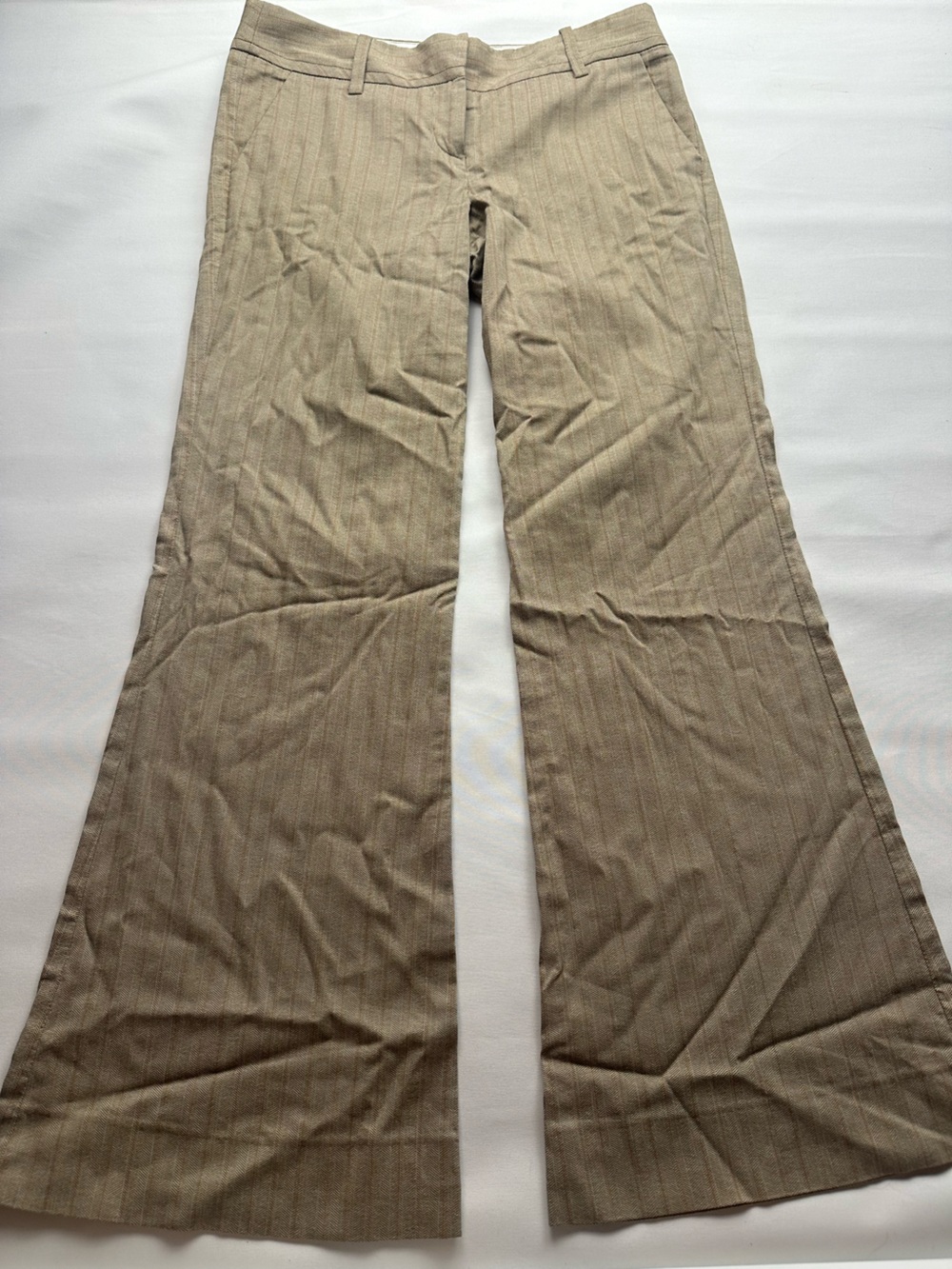 Arden B Wide-Leg tan pinstriped Dress Pants. Size 10